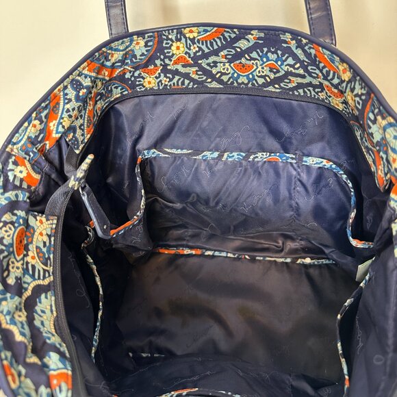 Vera Bradley Small Trimmed Vera Tote Bag Marrakesh - Picture 5 of 5
